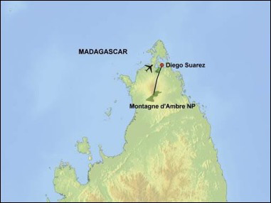 Diego & Montagne d’Ambre Package - Map